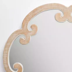 Juliette Curled Frame Wood Wall Mirror
