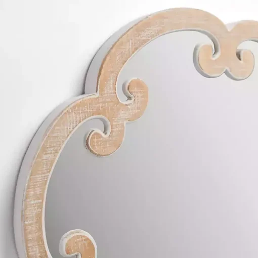 Juliette Curled Frame Wood Wall Mirror