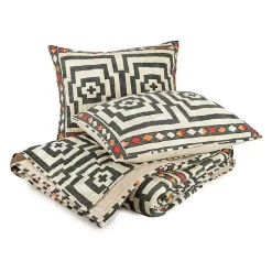 Justina Blakeney Black Hypnotic Queen Quilt Set