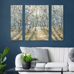 Kaleidoscope Trees Canvas Art Prints, Set of 3
