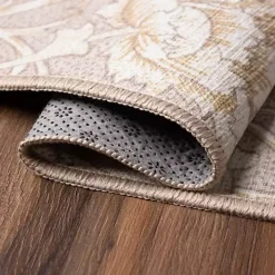 Kalini Natural Floral Washable Area Rug, 5x7