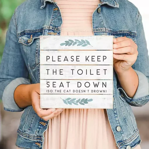 Keep the Seat Down Wall Plaque