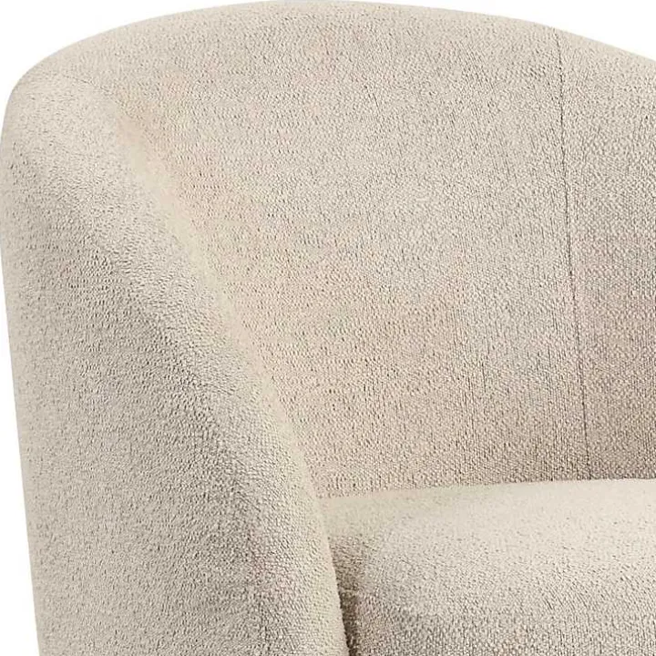 Khaki Boucle Danielle Accent Chair