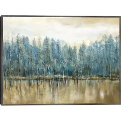 Lakeside Blues Framed Canvas Art Print