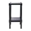 Landry Black Carved Legs Accent Table
