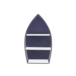 Large Navy and White Rowboat Bookshelf, 30 in.