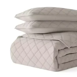 Latte Stitched Diamond 2-pc. Twin Quilt Set