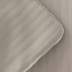 Latte Stitched Stripes 3-pc. Queen Quilt Set