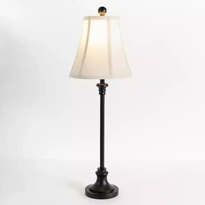 Leah Black Candlestick Buffet Lamp