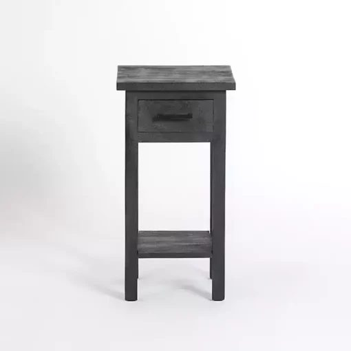 Leo Black Wood Accent Table