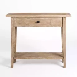 Leo Natural Wood Console Table