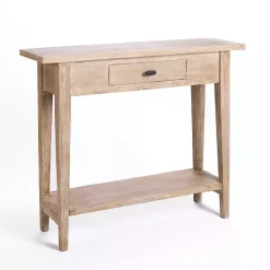 Leo Natural Wood Console Table