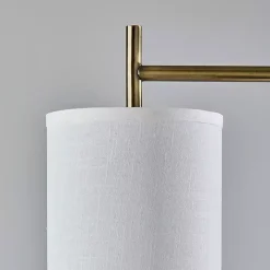 Leon Antique Brass Metal Floor Lamp