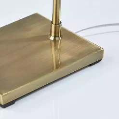 Leon Antique Brass Metal Floor Lamp