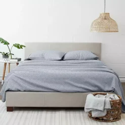 Light Blue Chambray 4-pc. Full Bed Sheet Set