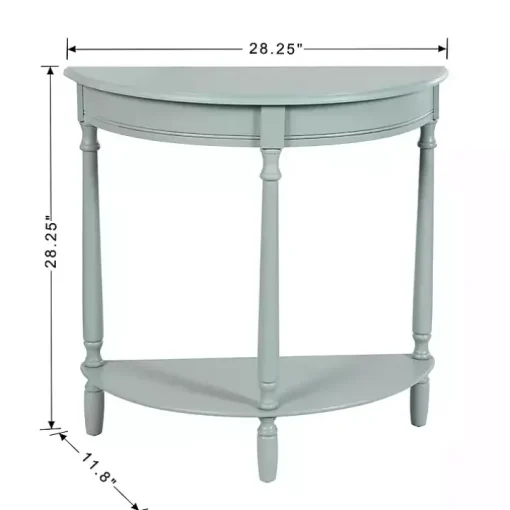 Light Blue Half Moon Tinslee Console Table