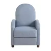 Light Blue Rounded Push Back Recliner