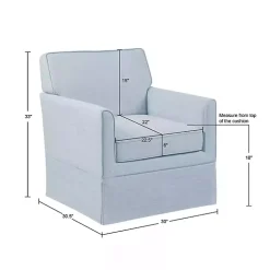 Light Blue Slipcover Armchair