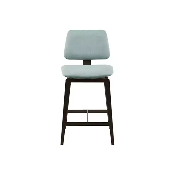 Light Blue Swivel Counter Stool