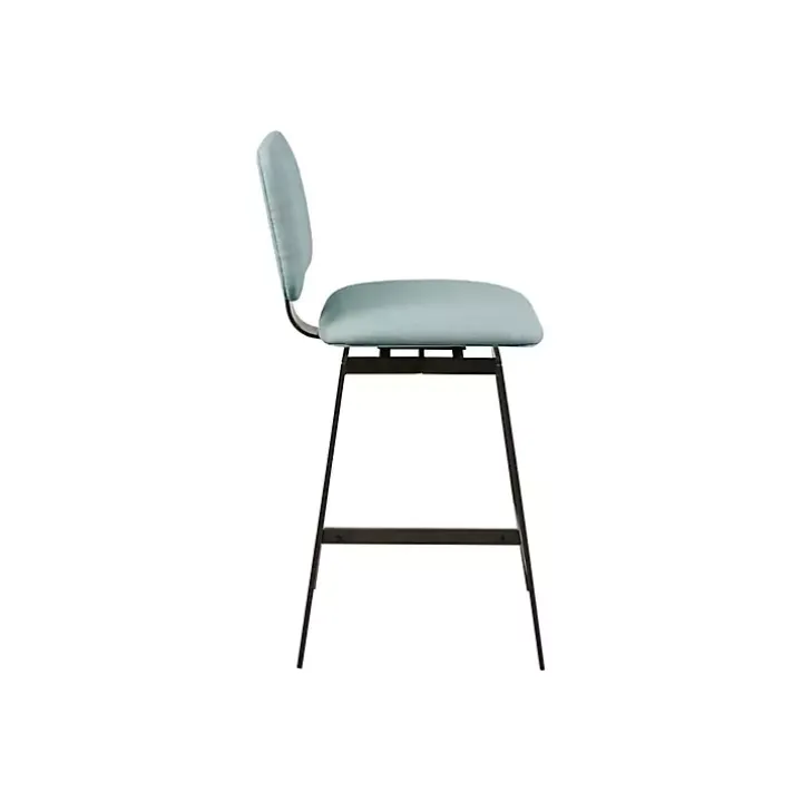 Light Blue Swivel Counter Stool