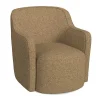 Light Brown Swivel Barrel Accent Chair