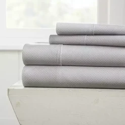 Light Gray Hearts 4-pc. Queen Sheet Set