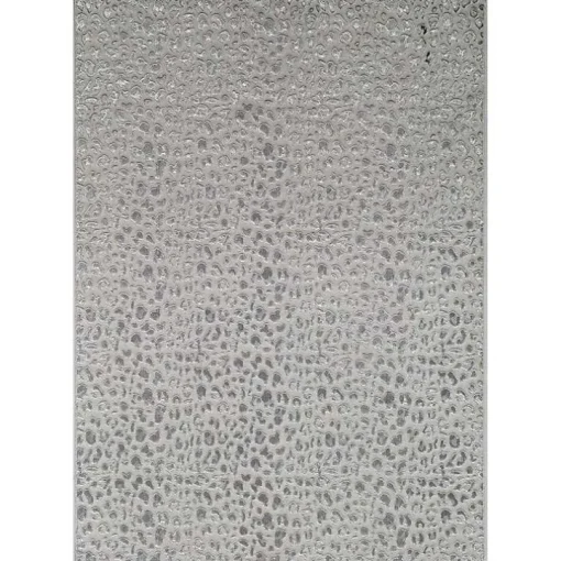 Light Gray Leopard Textured Area Rug, 8x10