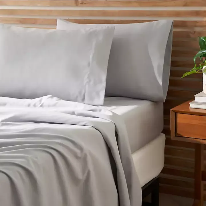 Light Gray Microfiber 4-pc. King Sheet Set