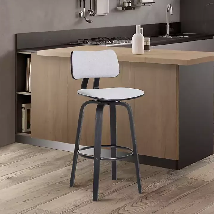 Light Gray Pico Swivel Counter Stool