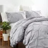 Light Gray Pinch Pleat 2-Pc. Twin Duvet Cover Set
