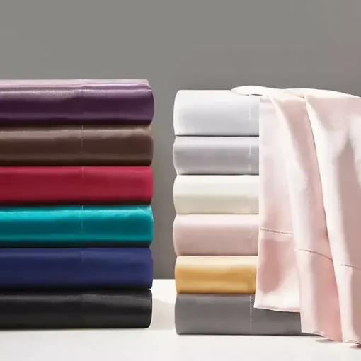 Light Gray Satin 6-pc. Full Sheet Set