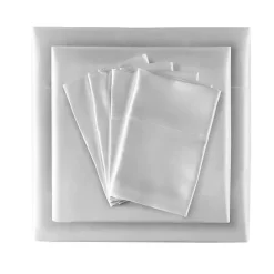 Light Gray Satin 6-pc. Queen Sheet Set