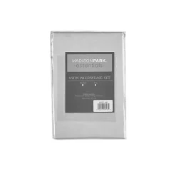 Light Gray Satin Standard 2-pc. Pillow Case Set