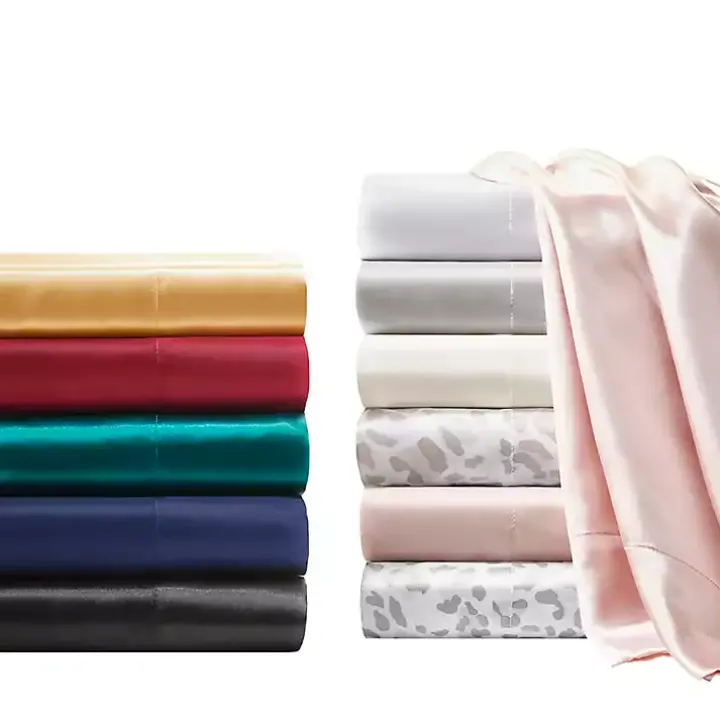 Light Gray Satin Standard 2-pc. Pillow Case Set