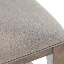 Light Gray Slat Back Wood Dining Chairs, Set of 2