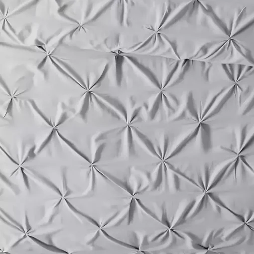 Light Gray Soft Pinch 3-pc. Queen Duvet Cover Set
