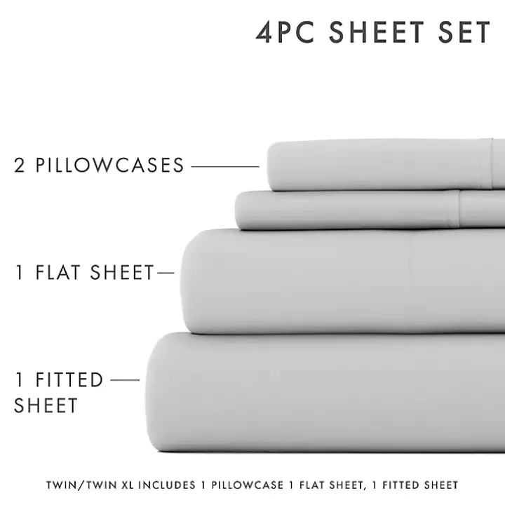 Light Gray Ultra Soft 3-pc. Twin Sheet Set