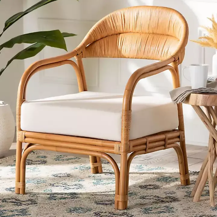 Light Honey Rattan Marisa Accent Chair