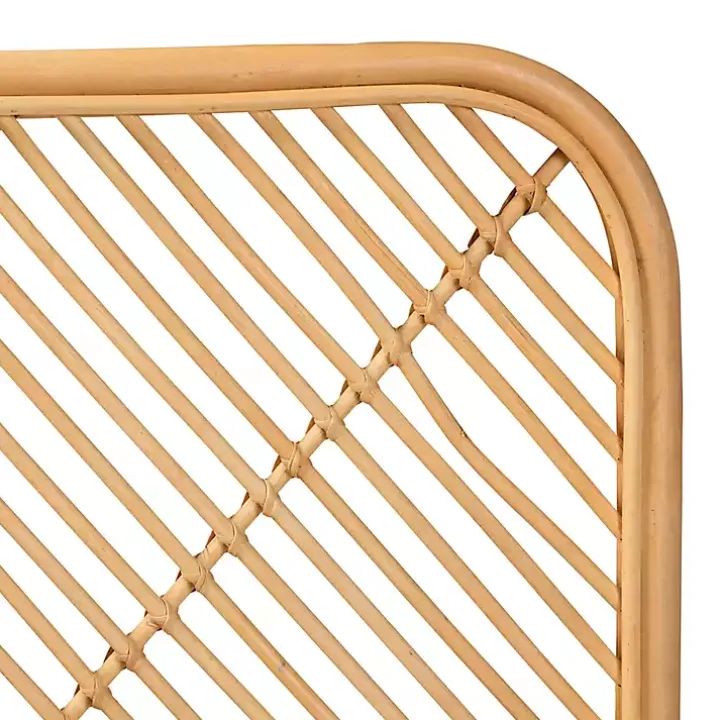 Linear Rattan Wall Mounted Queen Headboard