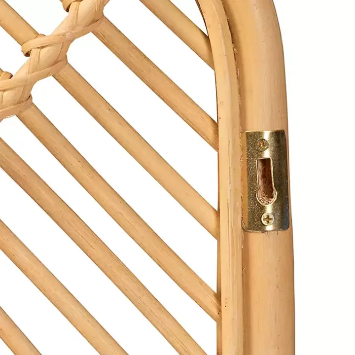 Linear Rattan Wall Mounted Queen Headboard