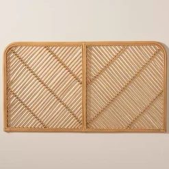 Linear Rattan Wall Mounted Queen Headboard