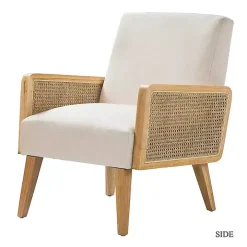 Linen Upholstered Accent Chair