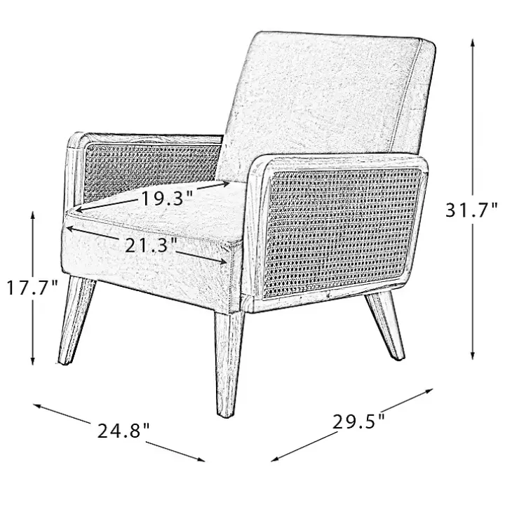 Linen Upholstered Accent Chair