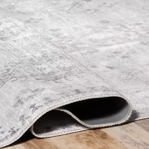 Lottie Gray Vintage Washable Area Rug, 8x10