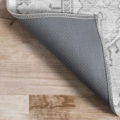 Lottie Gray Vintage Washable Area Rug, 8x10