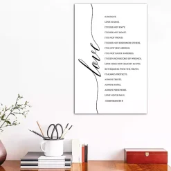 Love is Corinthians 13:4-8 Canvas Art Print