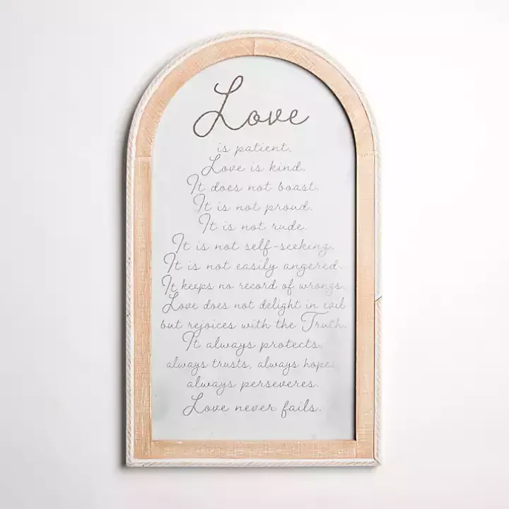 Love is Patient Arched Wall Plaque
