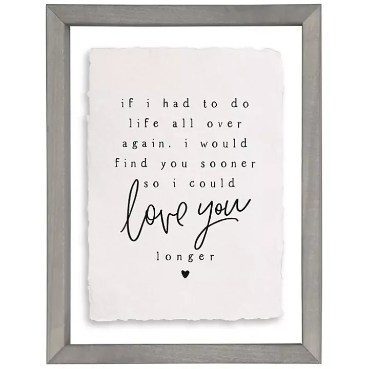 Love You Longer Framed Wall Plaque