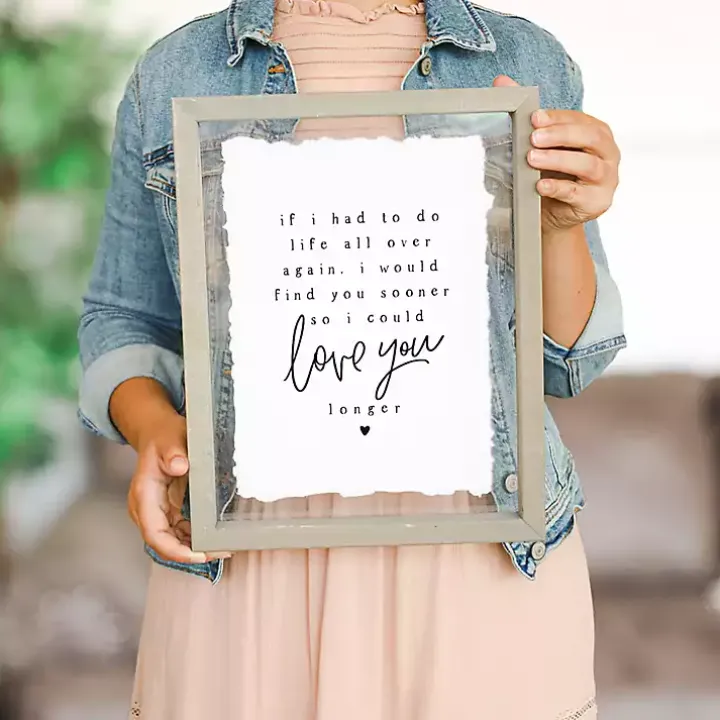 Love You Longer Framed Wall Plaque