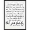 Love Your Family Framed Wall Plaque